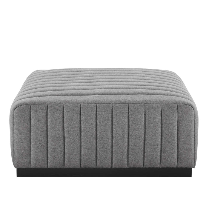 Conjure Channel Tufted Upholstered Fabric Ottoman | Bohemian Home Decor