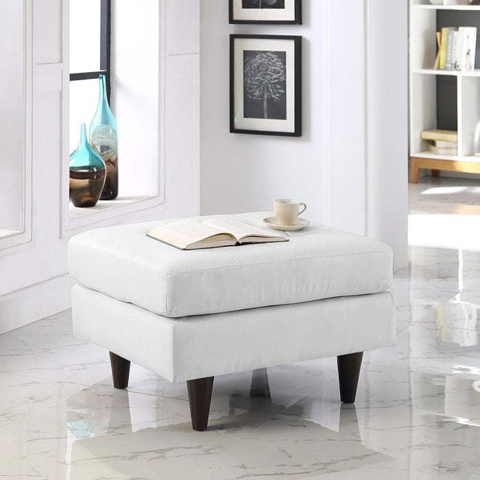 Empress Bonded Leather Ottoman | Bohemian Home Decor