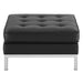 Loft Tufted Upholstered Faux Leather Ottoman | Bohemian Home Decor