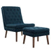 Ottomans Modify Upholstered Lounge Chair and Ottoman Azure -Free Shipping at Bohemian Home Decor
