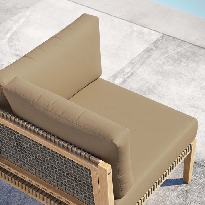 Clearwater Outdoor Patio Teak Wood Corner Chair | Bohemian Home Decor