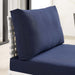 Harmony Sunbrella® Basket Weave Outdoor Patio Aluminum Armless Chair | Bohemian Home Decor