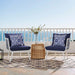 Riverside Outdoor Patio Aluminum Armchair Set of 2 | Bohemian Home Decor