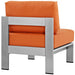 Shore Armless Outdoor Patio Aluminum Chair | Bohemian Home Decor
