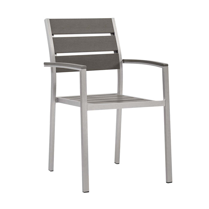 Shore Outdoor Patio Aluminum Dining Armchair | Bohemian Home Decor