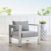 Shore Sunbrella® Fabric Aluminum Outdoor Patio Armchair | Bohemian Home Decor