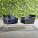 Stance Armchair Outdoor Patio Aluminum Set of 2 | Bohemian Home Decor