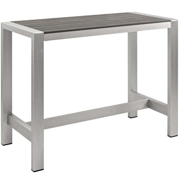 Shore Outdoor Patio Aluminum Rectangle Bar Table | Bohemian Home Decor