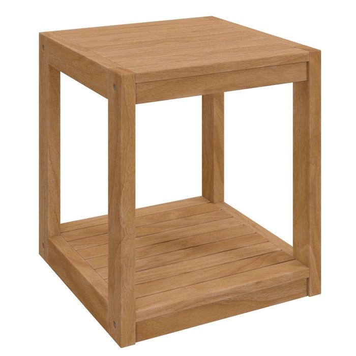 Carlsbad Teak Wood Outdoor Patio Side Table | Bohemian Home Decor