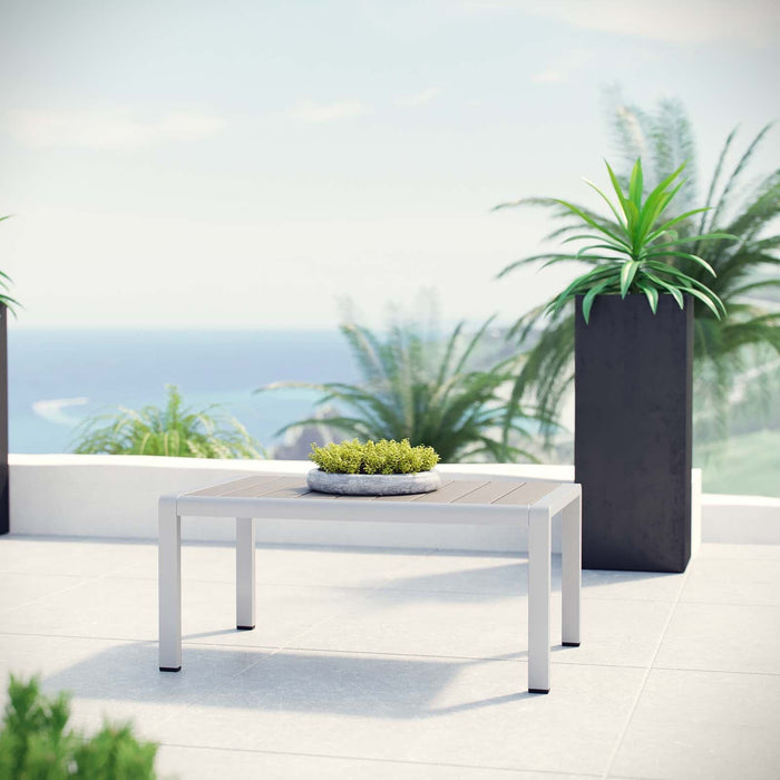 Shore Outdoor Patio Aluminum Coffee Table | Bohemian Home Decor