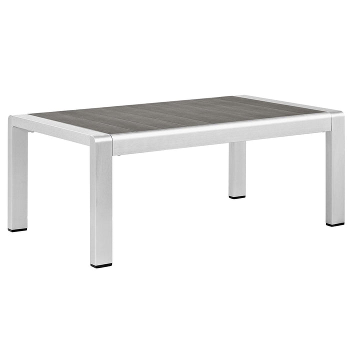 Shore Outdoor Patio Aluminum Coffee Table | Bohemian Home Decor