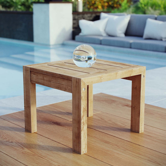 Upland Outdoor Patio Wood Side Table | Bohemian Home Decor