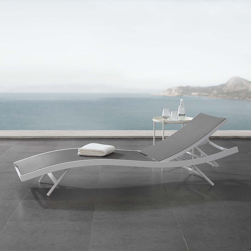 Glimpse Outdoor Patio Mesh Chaise Lounge Chair | Bohemian Home Decor