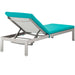 Shore Outdoor Patio Aluminum Chaise with Cushions | Bohemian Home Decor