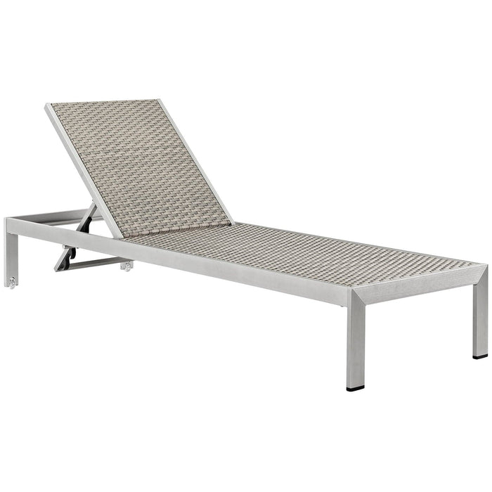 Shore Outdoor Patio Aluminum Rattan Chaise | Bohemian Home Decor