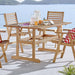 Hatteras 59" Rectangle Outdoor Patio Eucalyptus Wood Dining Table | Bohemian Home Decor