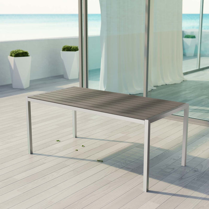 Shore Outdoor Patio Aluminum Dining Table | Bohemian Home Decor