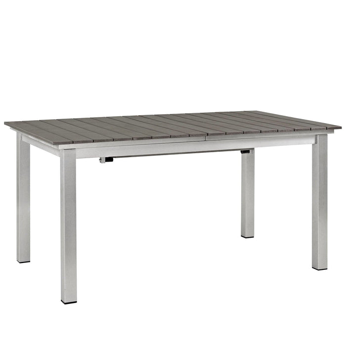 Outdoor Table Shore Outdoor Patio Wood Dining Table Silver Gray -Free Shipping at Bohemian Home Decor