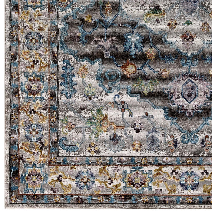 Success Anisah Distressed Floral Persian Medallion Area Rug | Bohemian Home Decor