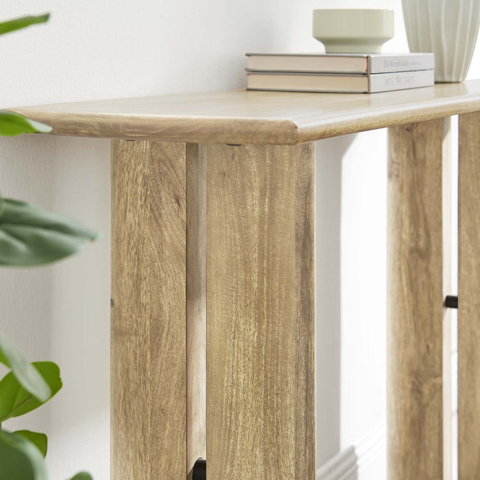 wood console table narrow - 0
