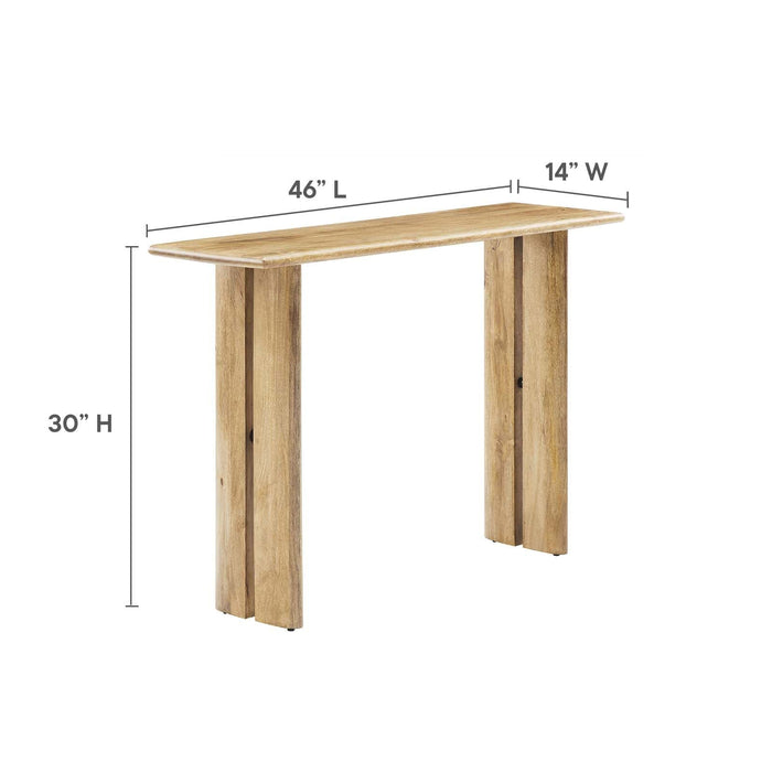 wood console table narrow - 6