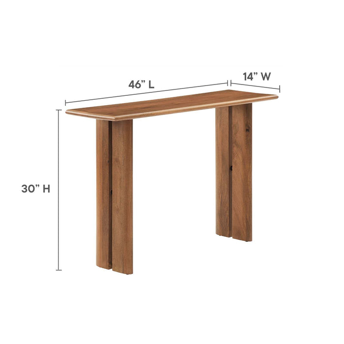 wood console table narrow - 12