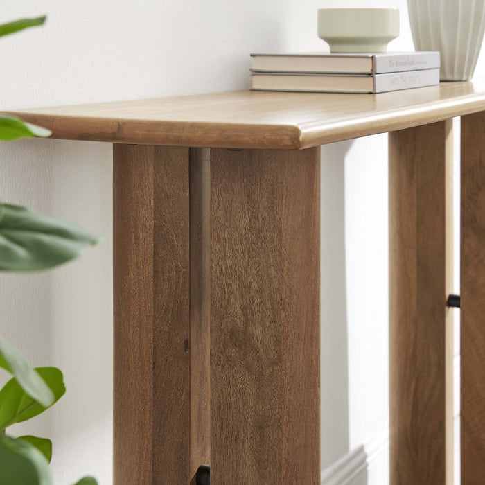 wood console table narrow - 15