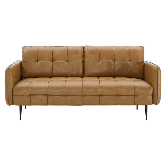 Cameron Tufted Vegan Leather Sofa | Bohemian Home Decor
