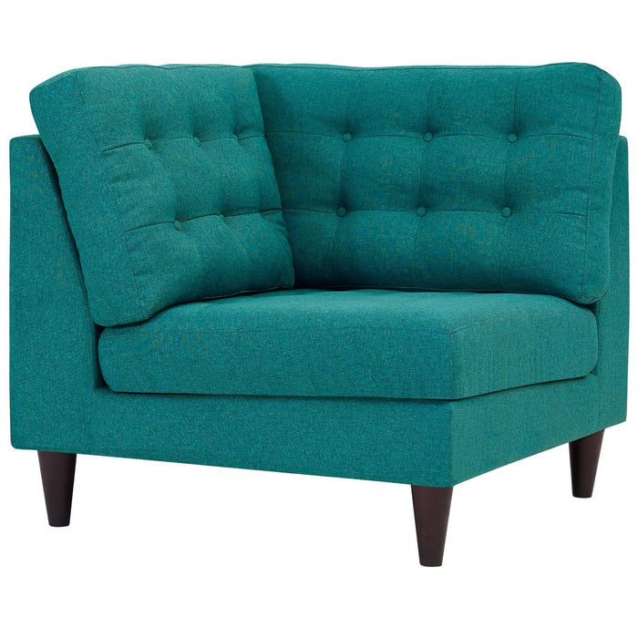 Sofa Empress Upholstered Fabric Corner Sofa Teal -Free Shipping at Bohemian Home Decor