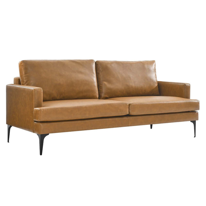 Evermore Vegan Leather Sofa | Bohemian Home Decor