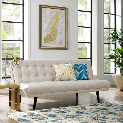 Sofa Glance Tufted Convertible Fabric Sofa Bed -Free Shipping at Bohemian Home Decor