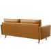 Valour Upholstered Faux Leather Sofa | Bohemian Home Decor