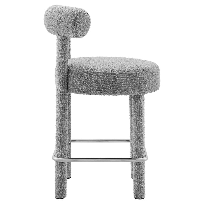 Toulouse Boucle Fabric Counter Stool | Bohemian Home Decor