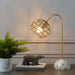 Salient Brass and Faux White Marble Table Lamp | Bohemian Home Decor
