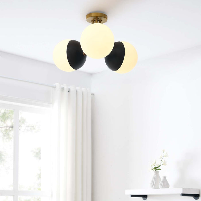 Stellar 3-Light Semi-Flush Ceiling Light | Bohemian Home Decor