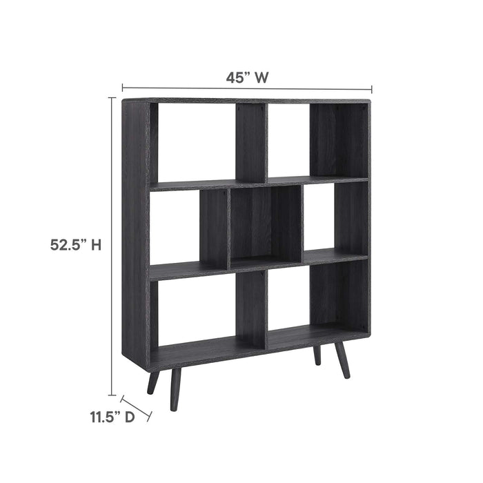Transmit 7 Shelf Wood Grain Bookcase