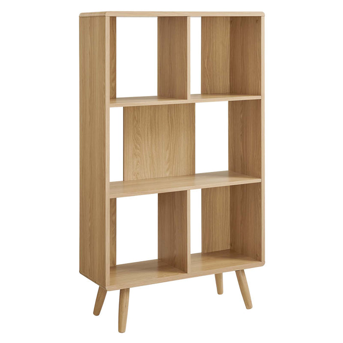 Transmit 5 Shelf Wood Grain Bookcase