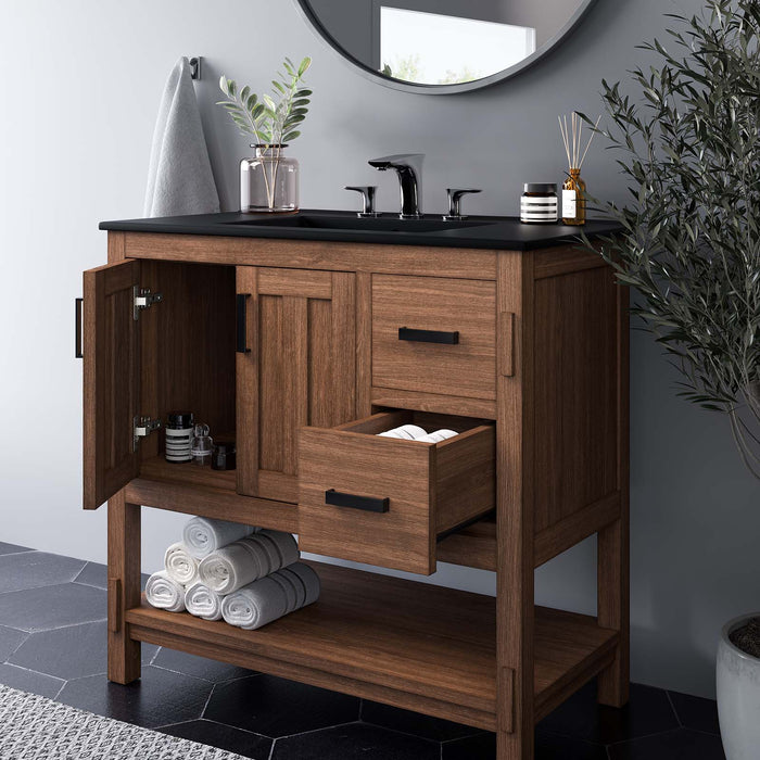 Ashlyn 36” Wood Bathroom Vanity Cabinet (Sink Basin Not Included)