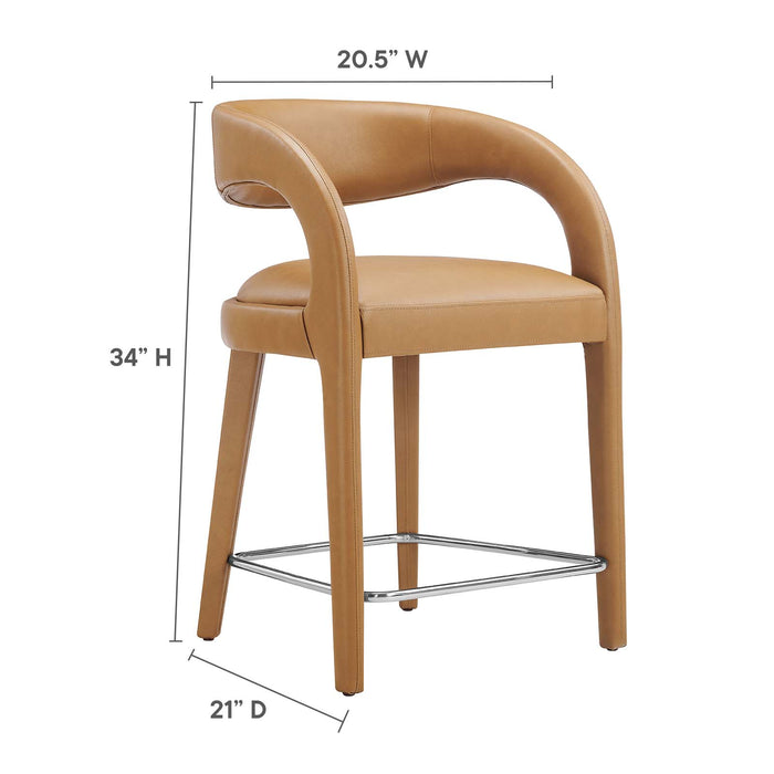 Pinnacle Vegan Leather Counter Stool Set of Two