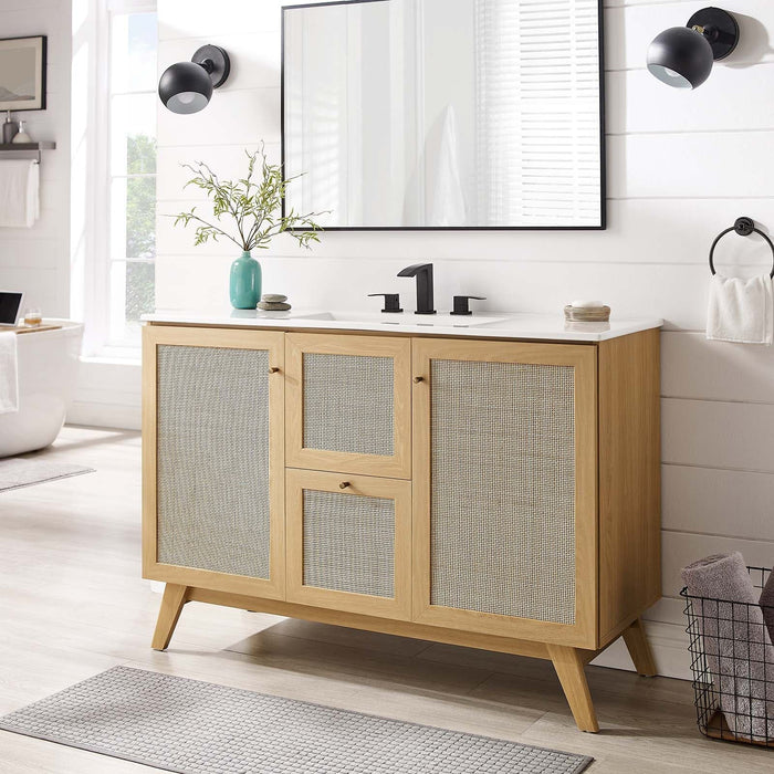 Soma 48” Single or Double Sink Compatible Bathroom Vanity Cabinet (Sink Basin Not Included)