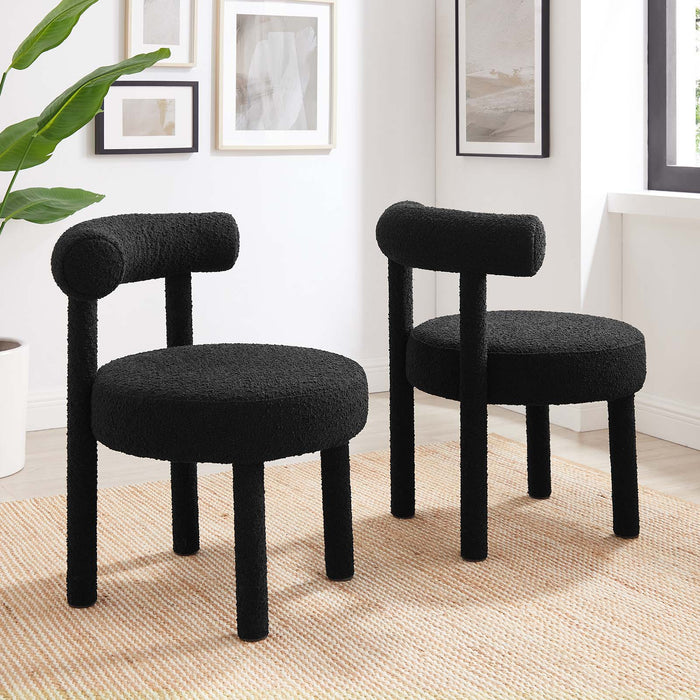 Toulouse Boucle Fabric Dining Chair - Set of 2