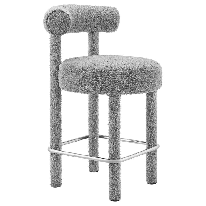 Toulouse Boucle Fabric Counter Stool - Set of 2