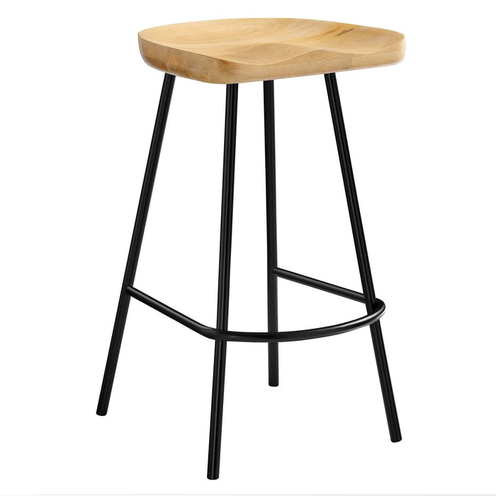 Concord Backless Wood Counter Stools - Set of 2