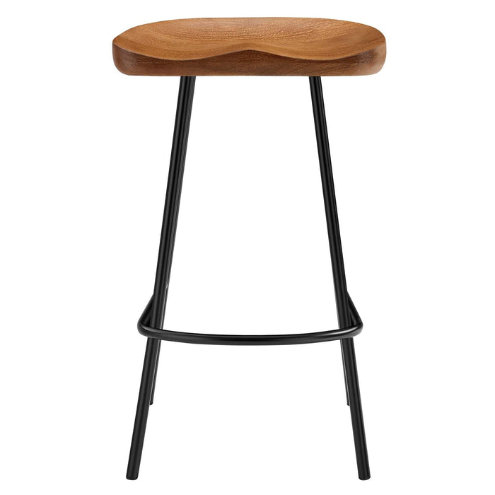 Concord Backless Wood Counter Stools - Set of 2