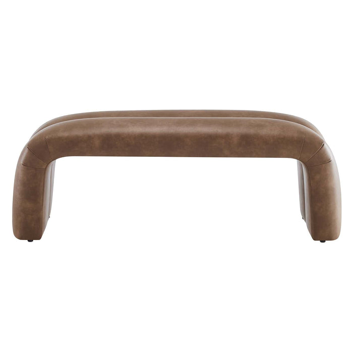 Dax 50.5" Vegan Leather Upholstered Accent Bench