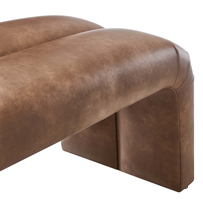 Dax 50.5" Vegan Leather Upholstered Accent Bench