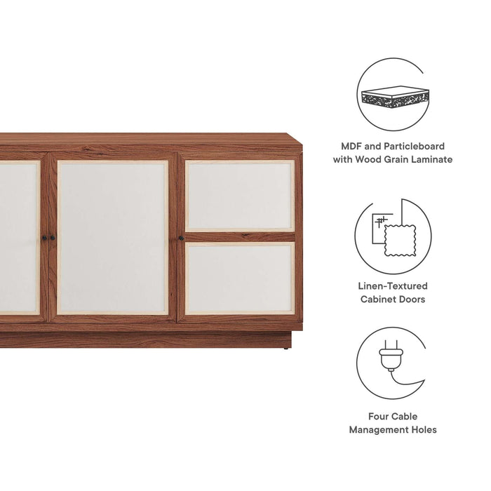 Capri 63" Wood Grain TV Console