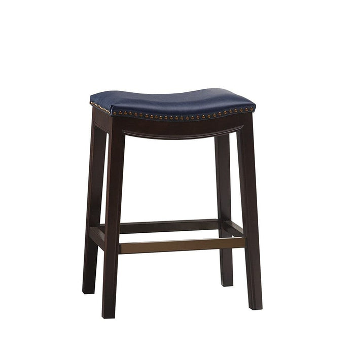 Bar Stools Belfast Saddle Counter Stool Navy -Free Shipping by Bohemian Home Decor