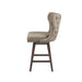 Hancock High Wingback Button Tufted Upholstered 27" Swivel Counter Stool with Nailhead Accent | Bohemian Home Decor