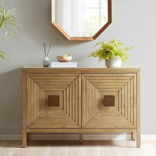 Cabinets Paige 2-Door Accent Cabinet with Adjustable Shelves Natural -Free Shipping by Bohemian Home Decor